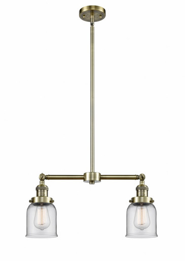 Bell 2 Light Stem Adjustable Island 10 Inch and 21 Inch Wide by Innovations - 209-AB-G52