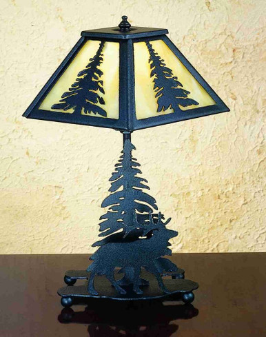 Lone Elk Accent Lamp 14 Inch H and 10 Inch W by Meyda Tiffany 27105 - 27105