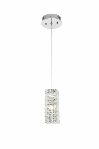 Aston 5W 1 LED Pendant 9.5 Inch Tall and 6.5 Inch Wide by Elegant - 3680D1