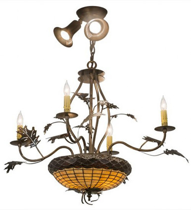 Greenbriar Oak 2 Light Chandelier 27 x 30 Inches Wide by Meyda Tiffany - 174910