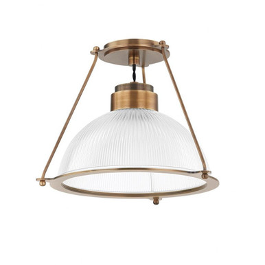 Glint 1 Light 15 Inch Wide Semi Flush Mount by Troy - C2115-PBR