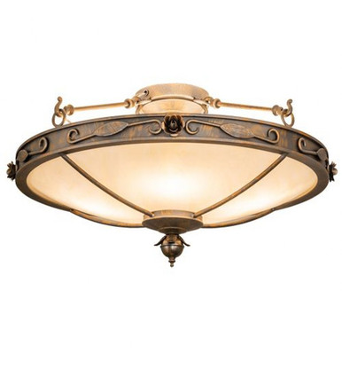 Arabesque 4 Light Flush Mount 15 x 27.5 In by Meyda Tiffany - 204049