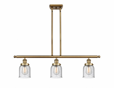 Bell 3 Light Stem hung Island 10 Inch Tall and 36 Inch Wide by Innovations - 916-3I-BB-G54