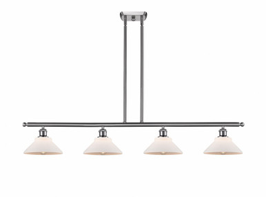 Orwell 4 Light Stem Hung Island 7.5 Inch Tall X 48 Inch Wide by Innovations - 516-4I-SN-G131