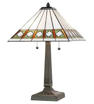Diamond Band Mission 2 Light Table Lamp 22 x 20 Inch by Meyda Tiffany - 258723