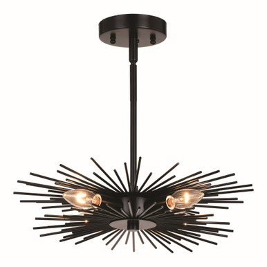 Nikko 4 Light Semi Flush Mount 9.5 Inch Tall and 16 Inch Wide by Vaxcel - C0259