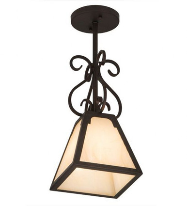 Ava 1 Light Square Mini Pendant 18 x 9.75 Inches by Meyda Tiffany - 180652
