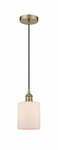 Cobbleskill 1 Light Cord Mini Pendant 9 and 5 Inch Wide by Innovations - 616-1P-AB-G111