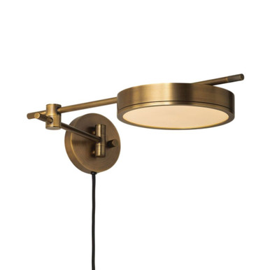 Thatcher 15W 1 LED PlugIn Wall Sconce 4.7 Inch Tall X 8.5 Inch Wide by Troy - PTL1705-PBR