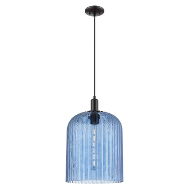 Bridal Veil 1 Light Cord hung Mini Pendant 18.33 X 12 by Innovations - 716-1P-BK-G559-12BL