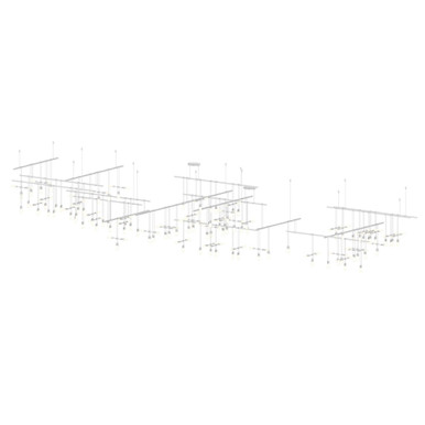 Suspenders 263W 78 LED 4 Tier Pendant 33 Inch X 242 Inch Wide by Sonneman - SLS0002-SC02-W