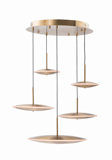 Cymbals 70W 5 LED Light Large Pendant by ET2 - E22827-SBR