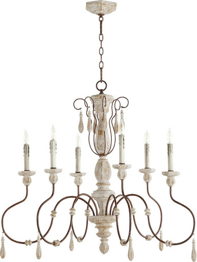 La Maison 6 Light Chandelier 35.5 x 30.5 Inch by Quorum  - 6152-6-156