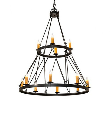 Lakeshore 12 Light 2 Tier Chandelier 79 x 55 Inches Wide by Meyda Tiffany - 267209