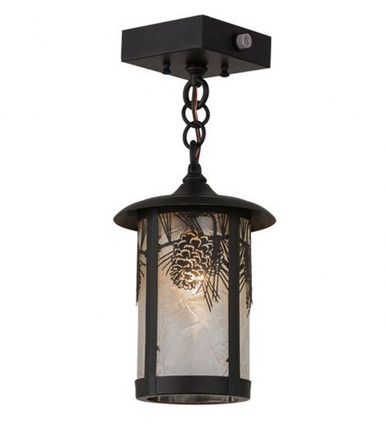 Fulton Winter Pine 1 Light Mini Pendant 17.5 x 8 Inch by Meyda Tiffany - 160633