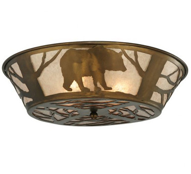 Bear on the Loose 4 Light Flush Mount 8 x 22 In by Meyda Tiffany - 51497