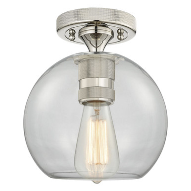 Crown Point 1 Light Flush Mount 8 Inch Wide X 9.5 Inch Tall by Innovations - 434-1F-G12-8