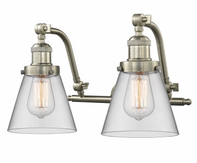 Cone 2 Light 6" Adjustable Bath Vanity 12 Inch and 18 Inch by Innovations - 515-2W-SN-G62