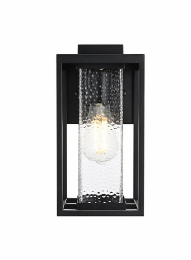 Philip 1 Light Outdoor Wall Sconce 11.5 Inch Tall X 6 Inch Wide by Elegant - OD307W12BK