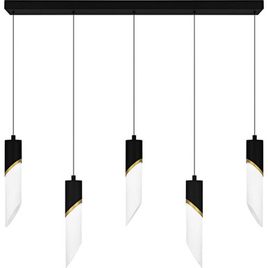 Alys 60W 2 LED Linear Chandelier 13.75 Inch Tall X 40 Inch Wide by Quoizel - PCAYS540MBK