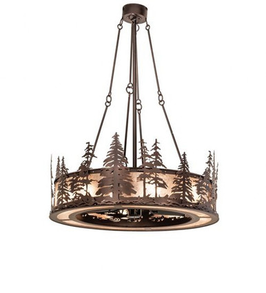 Tall Pines 8 Light Fandelier 60 In H and 44 In W by Meyda Tiffany - 246119