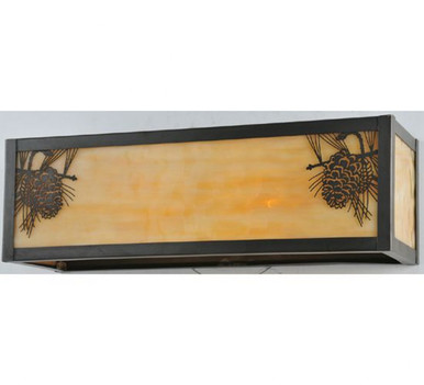 Winter Pine 2 Light Wall Sconce 5 x 16 Inch by Meyda Tiffany - 100804