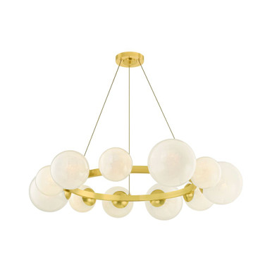 Pacama 11 Light Chandelier 7.75 Inch and 40.25 Inch Wide by Hudson Valley - 5540-AGB