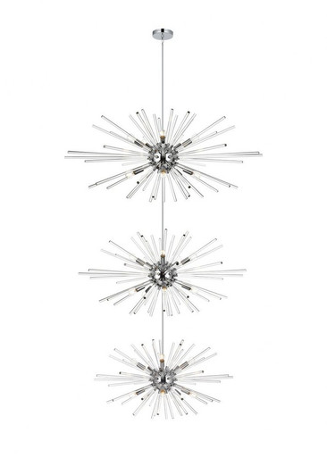 Sienna 30 Light Oversized 3 Tier Round Chandelier by Elegant - 2502G46L3