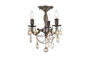 Rosalia 3 Light 13 Inch Wide Flush Mount by Elegant - 9203F13