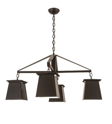 Mission Midnight 4 Light Chandelier 25 x 41 Inches Wide by Meyda Tiffany - 188001