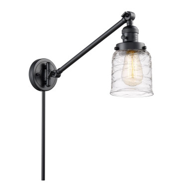 Bell 1 Light Adjustable Swing Arm Wall Sconce 25X8 Inch Wide by Innovations - 237-BK-G513