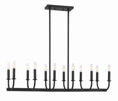Bailey 12 Light Oversized Linear Chandelier by Crystorama - BAI-A2112