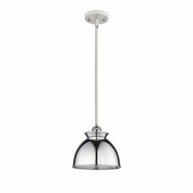 Adirondack 1 Light Art Deco Stem Hung Small Pendant by Innovations - 516-1S-WPC-M14-PC