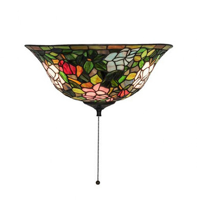 Tiffany Rosebush 16 Inch Three Light Ceiling Fan Light Kit by Meyda Tiffany - 23821