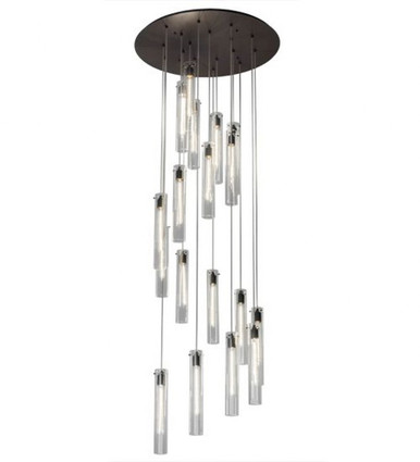 Cilindro 18 Light Cascading Pendant 20 x 36 Inch by Meyda Tiffany - 166925
