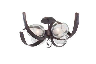 Solana 4 Light 28 Inch Wide Semi Flush Mount by Kalco - 7549OC