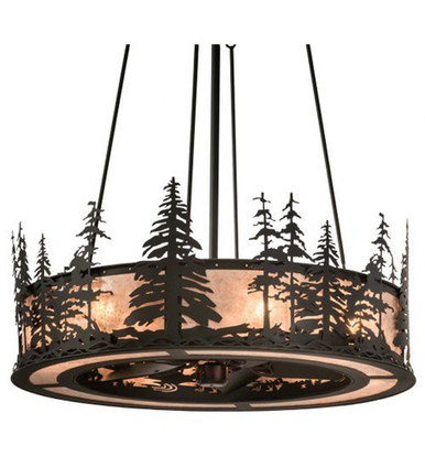 Tall Pines 8 Light Fandelier 86.5 In H and 44.5 In W by Meyda Tiffany - 178020
