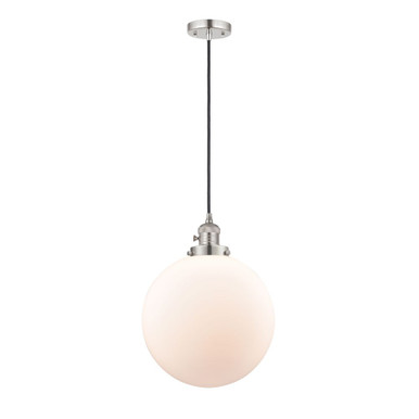 Beacon 1 Light Cord Down Mini Pendant 15.63 Tall and 12 Wide by Innovations - 201CSW-PN-G201-12