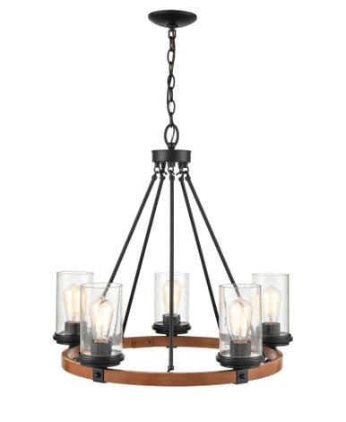 Taos 5 Light Chandelier 24.5 Inch Tall and 26 Inch Wide by Millennium - 3825-MB/WG