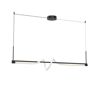 Cursive 27W LED Linear Pendant 13.13 Inch Tall and 5.25 Inch Wide by Kuzco - LP95354-BK-UNV