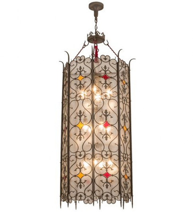 Saskia 12 Light Pendant 82 Inches Tall and 31 Inches Wide by Meyda Tiffany - 158858