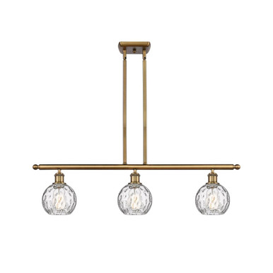 Athens Water Glass 3 Light Stem Hung Island 8.5X36 Inch Wide by Innovations - 516-3I-G1215-6