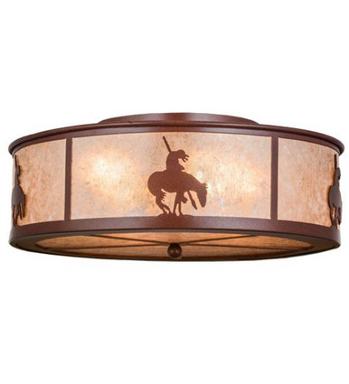 Trails End 4 Light Flush Mount 9 x 22 In by Meyda Tiffany - 24461