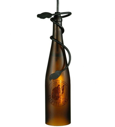 Personalized Thirsty Owl 1 Light Wine Bottle Mini Pendant by Meyda 137402 - 137402