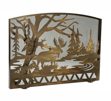 Moose Creek 35.5 Inch Arched Fireplace Screen by Meyda Tiffany - 113045