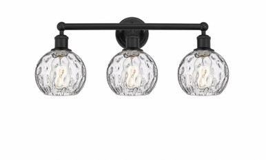Athens Water Glass 3 Light Vanity Light 24 Inch Wide by Innovations - 616-3W-G1215-6
