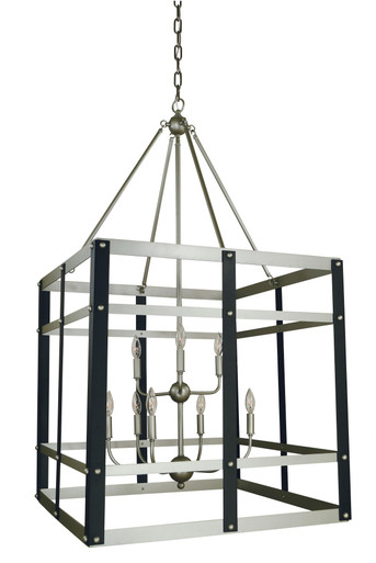 Metro Artisan 9 Light Large Foyer Chandelier by Framburg - 5349 SP/MBLACK