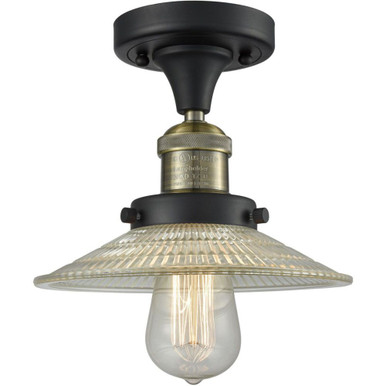 Halophane 100W 1 LED Semi Flush Mount 8 and 8.5 Inch Wide by Innovations - 517-1CH-G1-LED