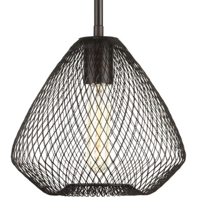 Mesh 1 Light Small Pendant 8.5 Inch Wide by Progress - P5337-20