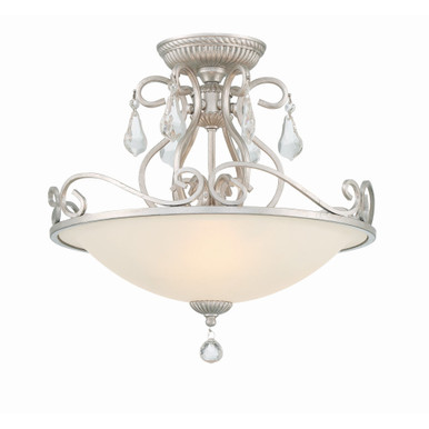 Ashton 3 Light 16.5 Inch Wide Semi Flush Mount by Crystorama - 5010